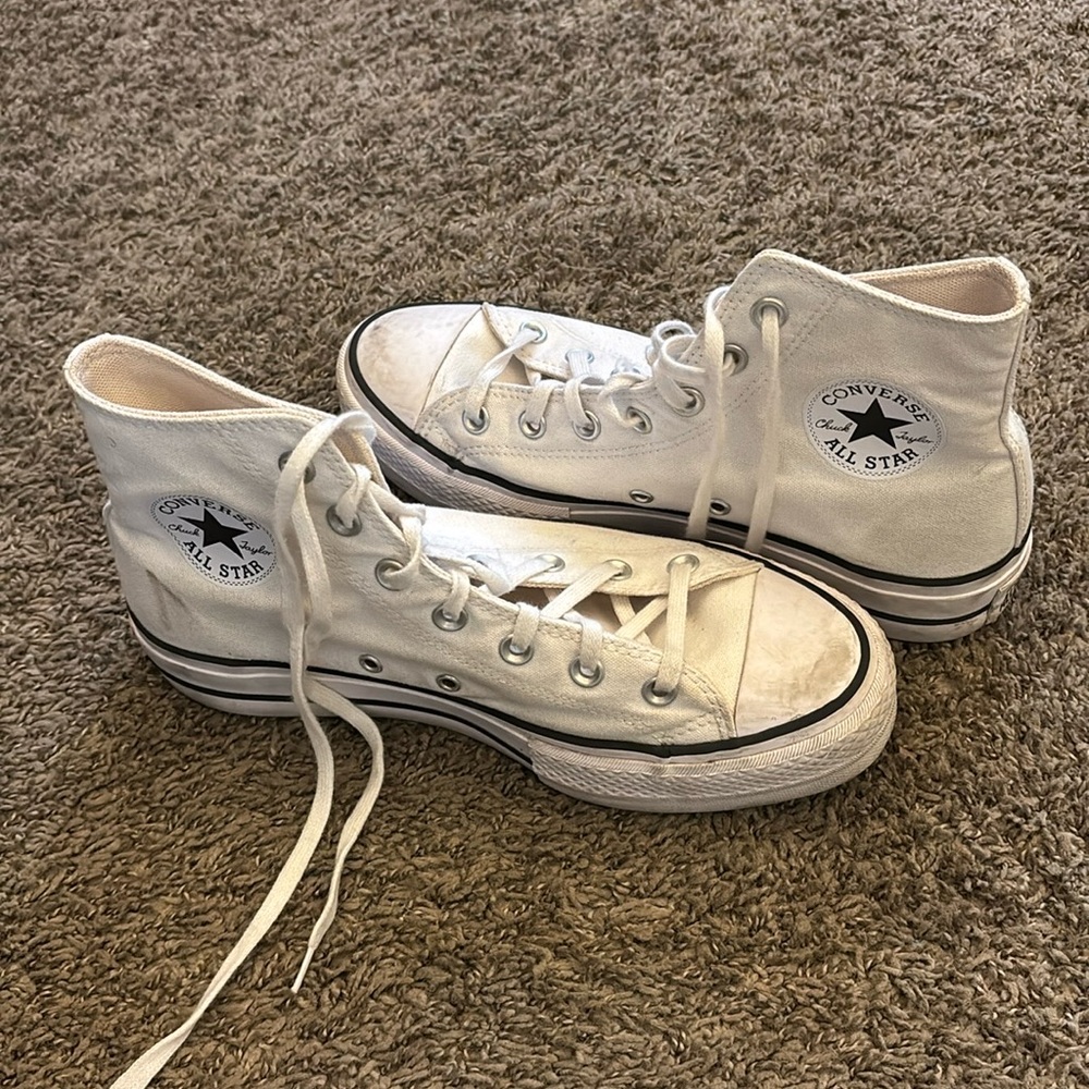 White Platformm Converse
